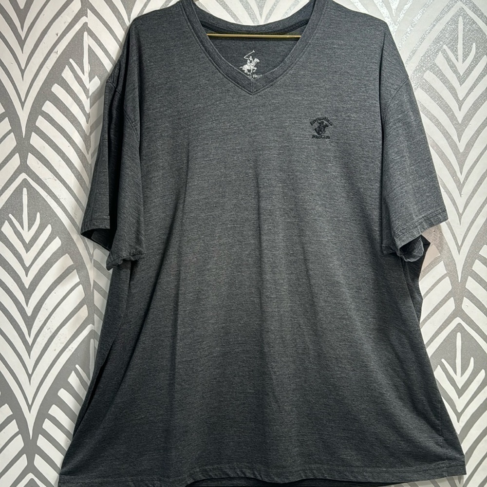 Beverly Hills Polo Club charcoal gray v neck men’s t shirt